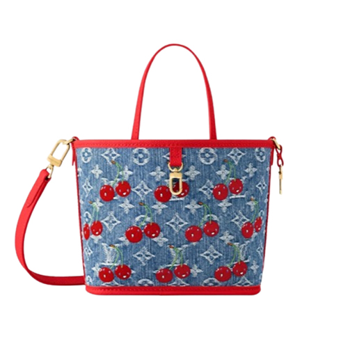 [스페셜오더]LOUIS VUITTON-M14997 루이비통 블루 모노그램 체리 데님 LV x TM 네버풀 인사이드 아웃 BB