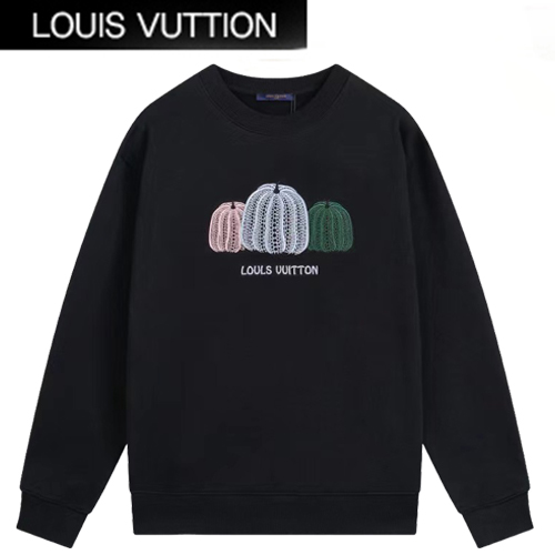 LOUIS VUITTON-08234 루이비통 블랙 아플리케 장식 스웨트셔츠 남여공용