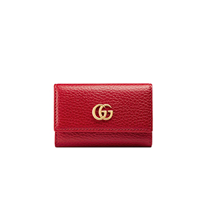 [스페셜오더]GUCCI-456118 6433 구찌 GG 마몽 레드 가죽 키 케이스