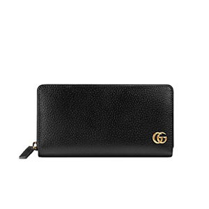 [스페셜오더]GUCCI-428736 1000 구찌 GG 마몽 블랙 가죽 집 어라운 월릿