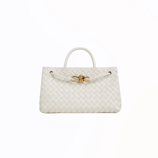 [스페셜오더]BOTTEGA VENETA-754990 보테가 베네타 화이트 E/W 안디아모 스몰 탑 핸들 백 29cm