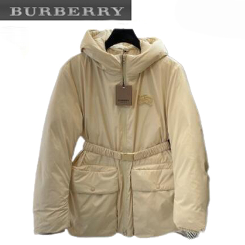 BURBERRY-11145 버버리 베이지 패치 장식 패딩 여성용