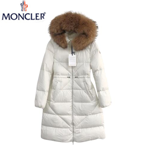 MONCLER-11095 몽클레어 화이트 나일론 롱 패딩 여성용