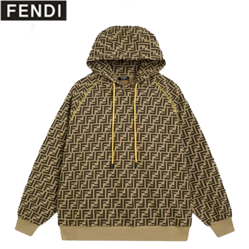 FENDI-07315 펜디 브라운 FF 후드 티셔츠 남여공용