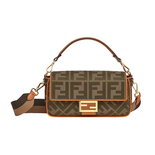 [스페셜오더]FENDI-8BR600 펜디 그린 자수 캔버스 바게트 백