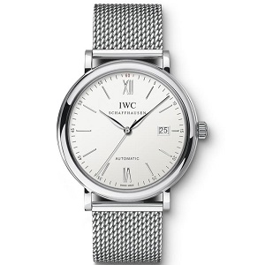 [스페셜오더]IWC-IW356505 아이더블유씨 포르토피노 데이트 매쉬 스틸 실버다이얼 이미테이션워치 40mm