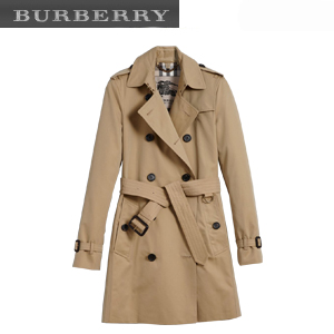 [스페셜오더]BURBERRY-39004611버버리 켄징턴 미드 렝스 허니 헤리티지 트렌치코트 여성용