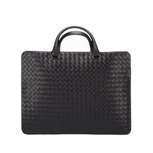 [스페셜오더]BOTTEGA VENETA-387307 보테가 베네타 블랙 인트레치아토 카프 브리프케이스