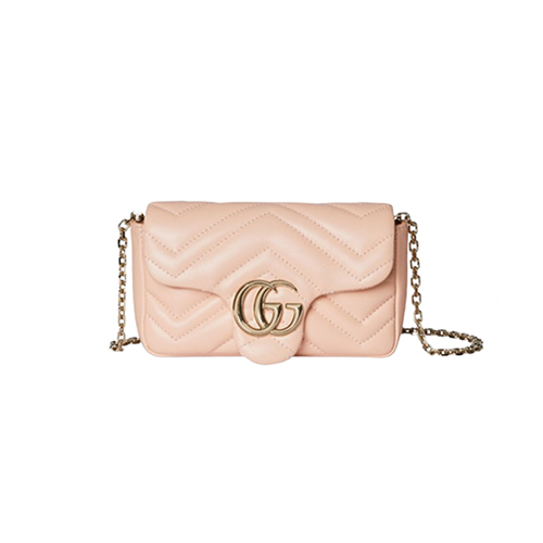 [스페셜오더]GUCCI-841290 6823 구찌 핑크 가죽 GG 마몽 미니 숄더백