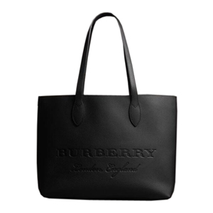 [스페셜오더]BURBERRY-40600961 버버리 송아지 가죽 블랙 라지 엠보싱 토트 백