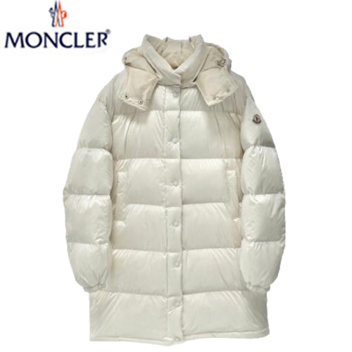 MONCLER-12066 몽클레어 화이트 나일론 미디엄 패딩 여성용