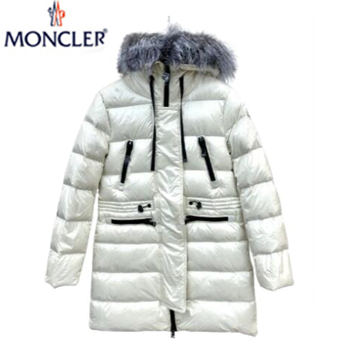 MONCLER-12038 몽클레어 화이트 나일론 미디엄 패딩 여성용