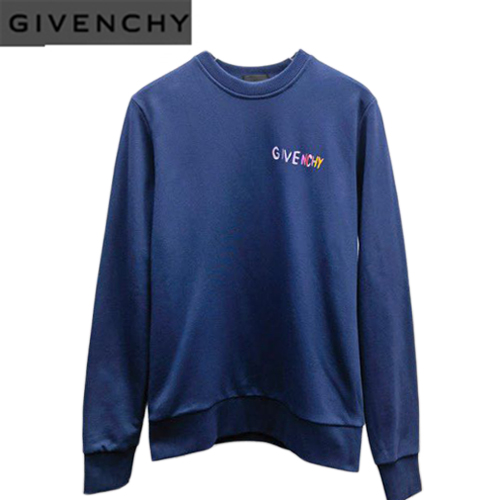 GIVENCHY-08188 지방시 네이비 프린트 장식 스웨트셔츠 남성용