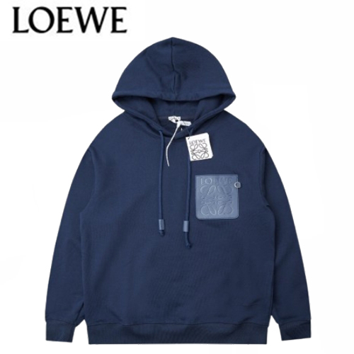 LOEWE-08301 로에베 네이비 코튼 후드 티셔츠 남여공용