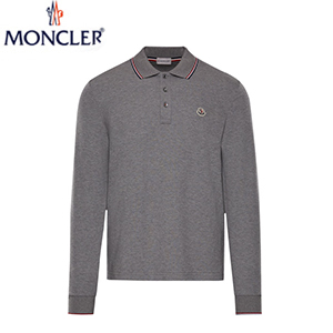 MONCLER-JP01313 몽클레어 그레이 긴팔 폴로 셔츠 남성용