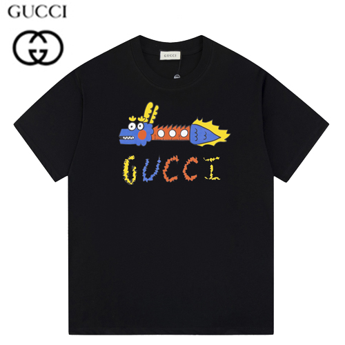 GUCCI-03099 구찌 블랙 프린트 장식 티셔츠 남성용