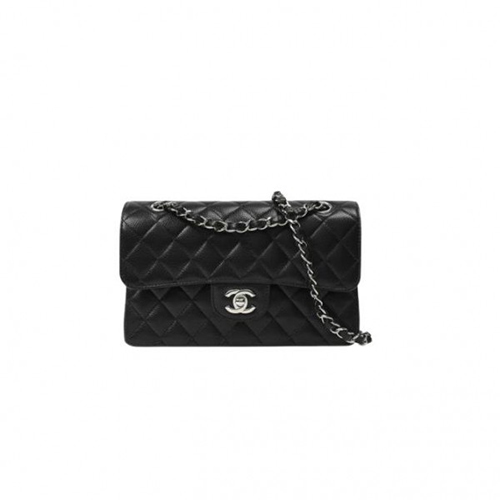 [스페셜오더]CHANEL-A01113 샤넬 클래식 블랙 캐비어 실버 스몰 플랩 백 23CM