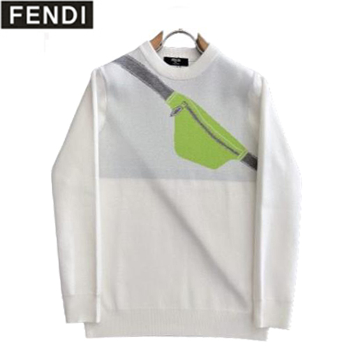 FENDI-01059 펜디 화이트 벨트백 장식 스웨텃 남성용