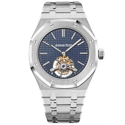 [스페셜오더]Audemars Piguet-오데마 피게 로얄 오크 뚜르비용 엑스트라-씬 스틸 블루다이얼 워치41mm